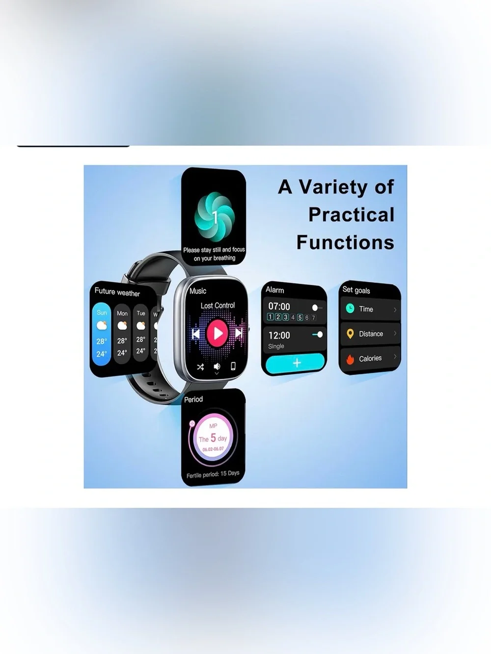 Smart Fitness Watch - Black